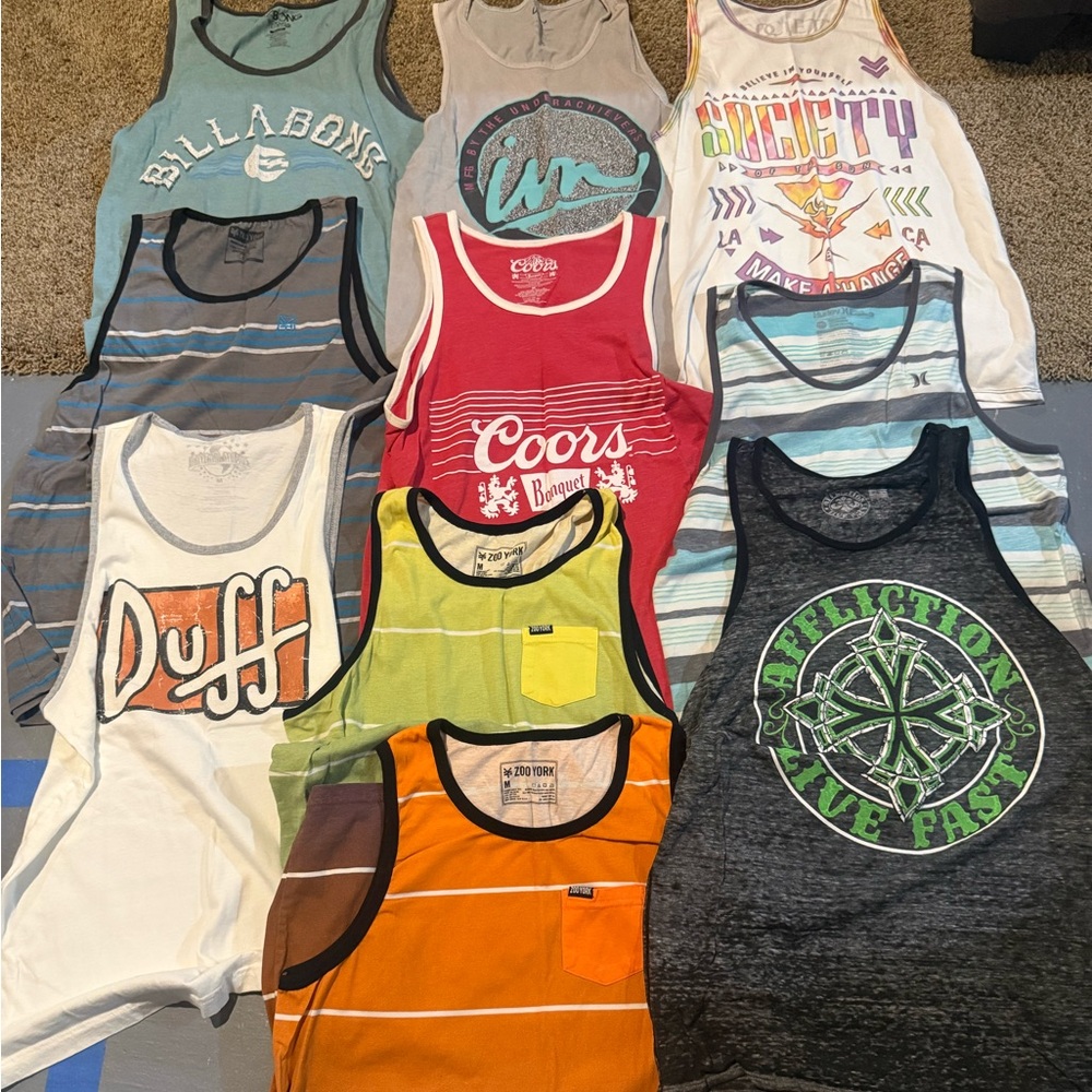 Men’s Branded Tank Tops (10 in total)
